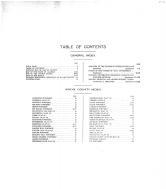 Table of Contents, Wayne County 1910
